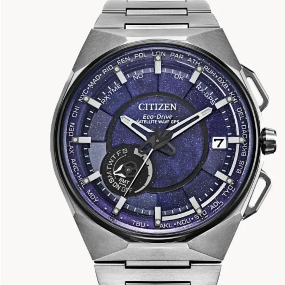 Citizen Eco-Drive® Satellite Wave Super Titanium Sport Lux Indigo Dial watch men